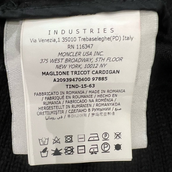 Moncler Sweater Puffer Zip Up Jacket Size Medium - Picture 5 of 8